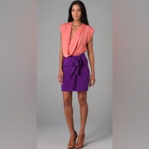 Diane Von Furstenberg DVF Reara Silk Colorblock Dress Excellent Size 6